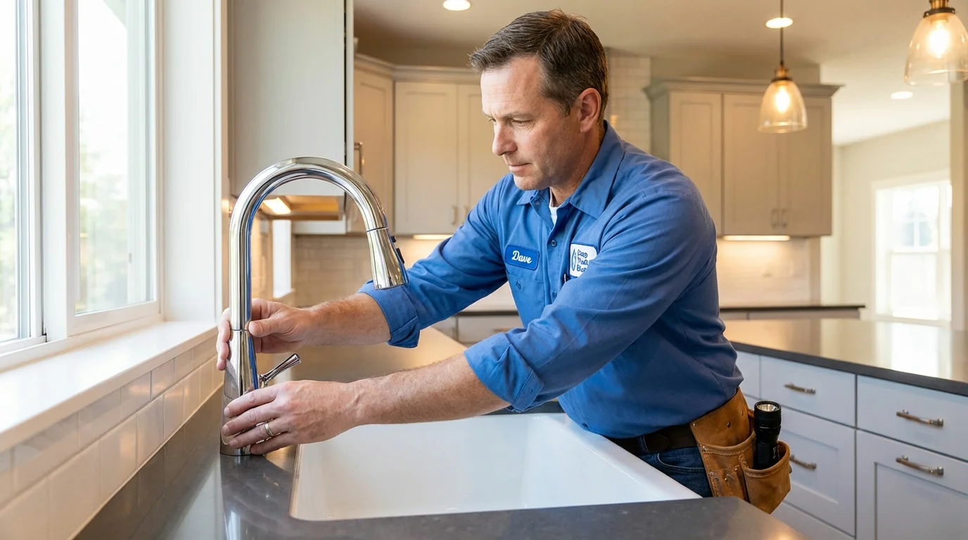 Kitchen faucet installation by Johns Plumbing LLC in Manheim